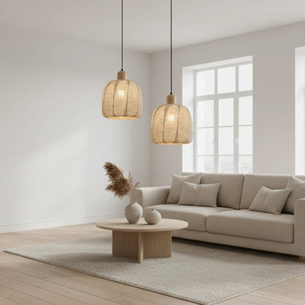 Lampada a sospensione LIVA grigio perla Ø30x28cm