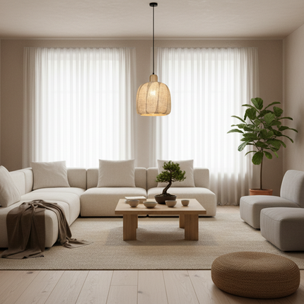 Lampada a sospensione LIVA grigio perla Ø30x28cm