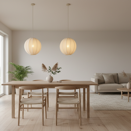 Lampada a sospensione AURELIA oro/ sabbia Ø35x35cm