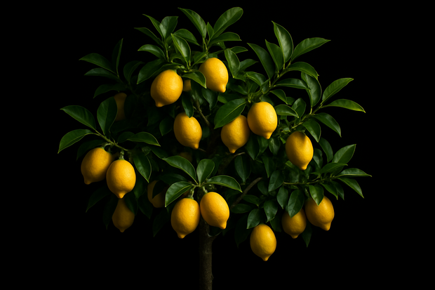 citroenboom zwarte achtergrond