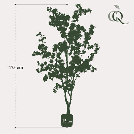 Kunstplant - Prunus - Kersenbloesem - Wit - ↕ 175cm