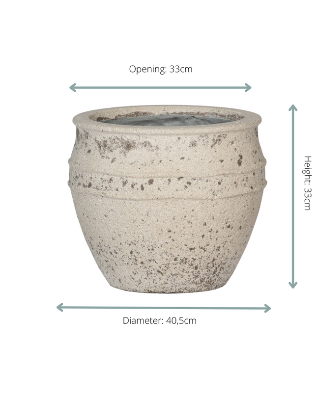 Pot Athena M Chalk White - D41 x H33