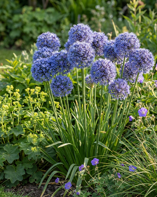 160x Allium Caeruleum – Blauer Zierlauch – Blau – Sommerblüher – Zwiebelgröße 4/5