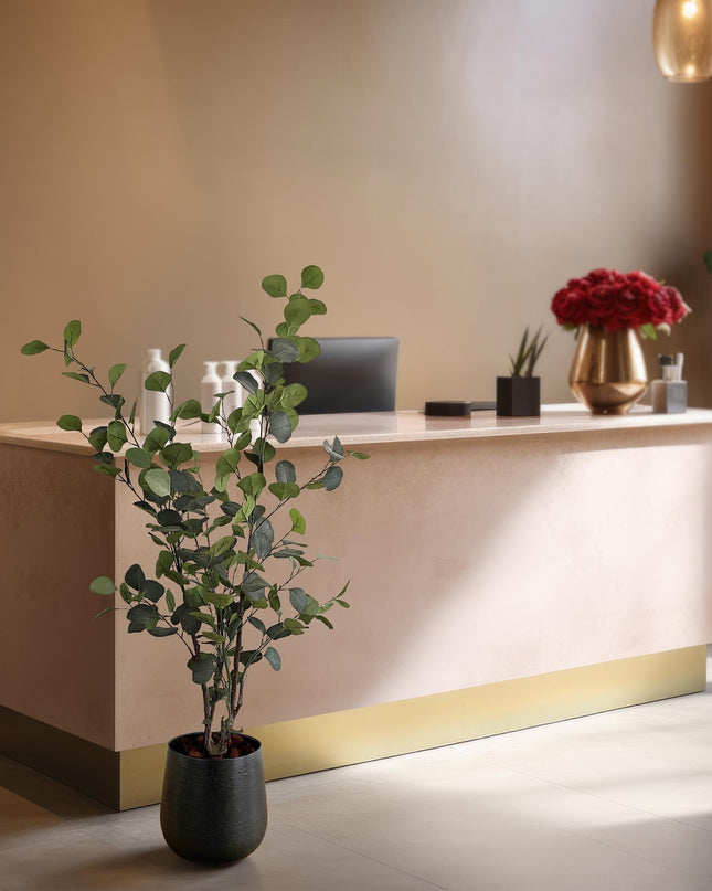 Kunstplant - Eucalyptus - Blauwe Gomboom  - ↕ 120 cm