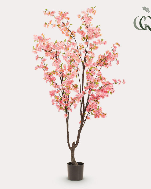 Kunstplant - Prunus - Kersenbloesem - Roze - ↕ 210cm