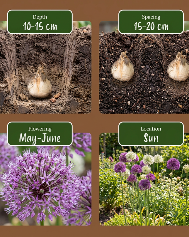 160x Allium Purple - White Mix - Violett-weiße Zierlauchmischung - Violett und Weiß - Sommerblüher - Zwiebelgröße 10/12