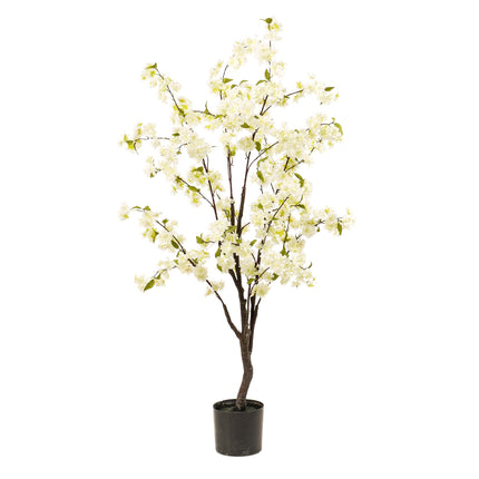 Kunstplant - Prunus - Kersenbloesem - Wit - ↕ 135cm