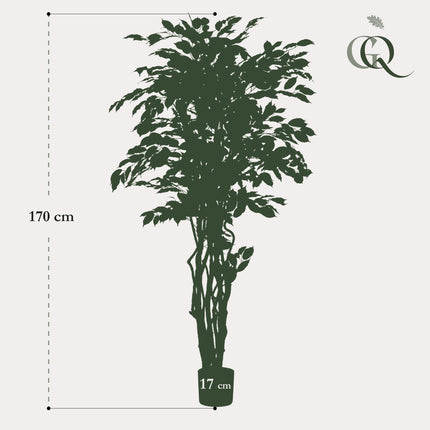 Kunstplant - Ficus liana  - Vioolbladplant - ↕ 170cm