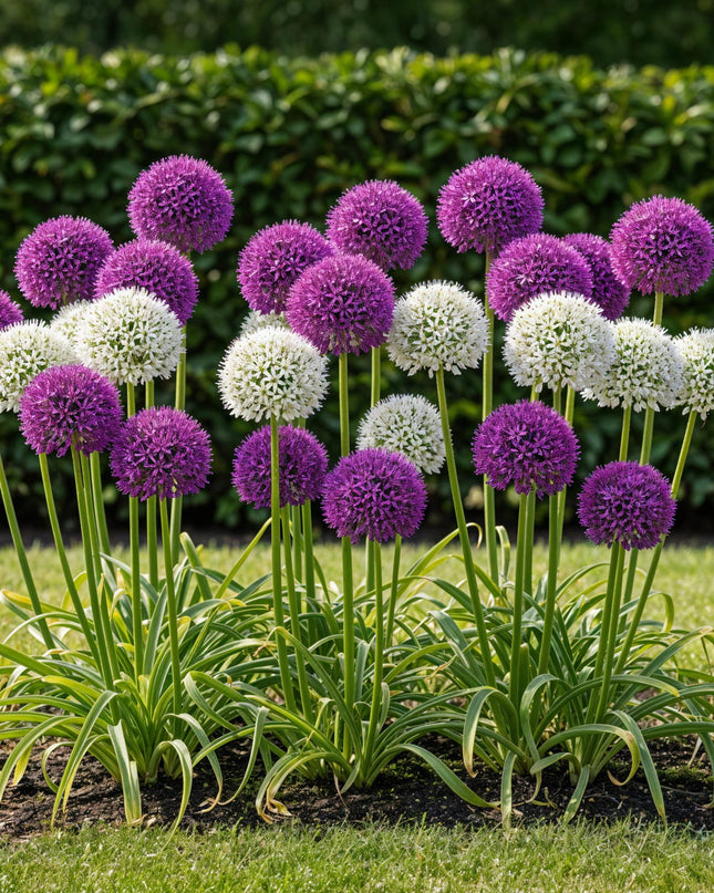 Bloembollen - Allium Purple White Mix - Kleur Paars en Wit - 15 stuks - Bolmaat 10/12 - XXL Pack