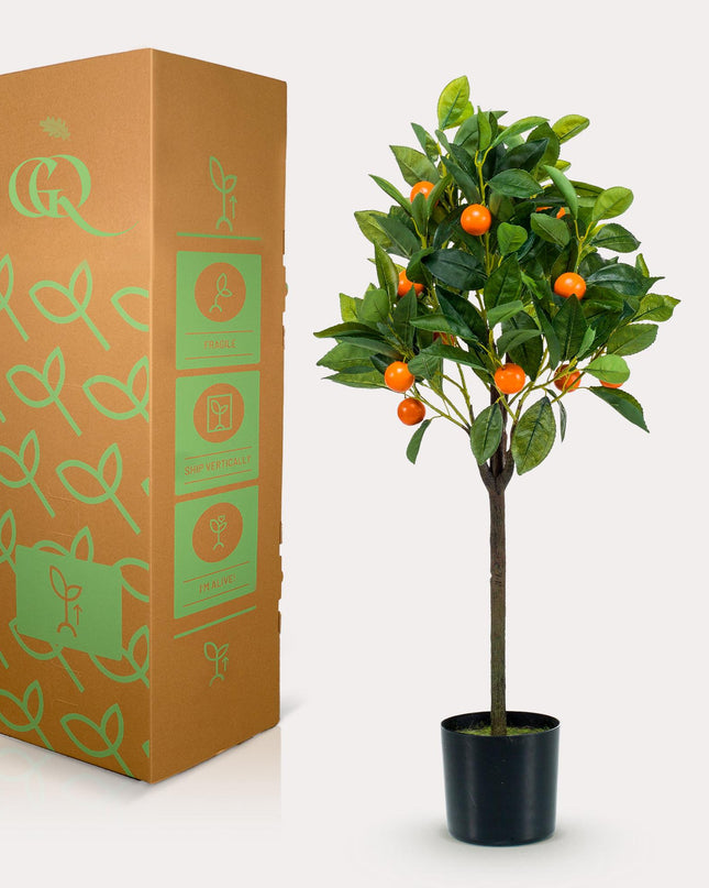 Kunstplant - Citrus Sinensis - Sinaasappelboom - ↕ 75 cm