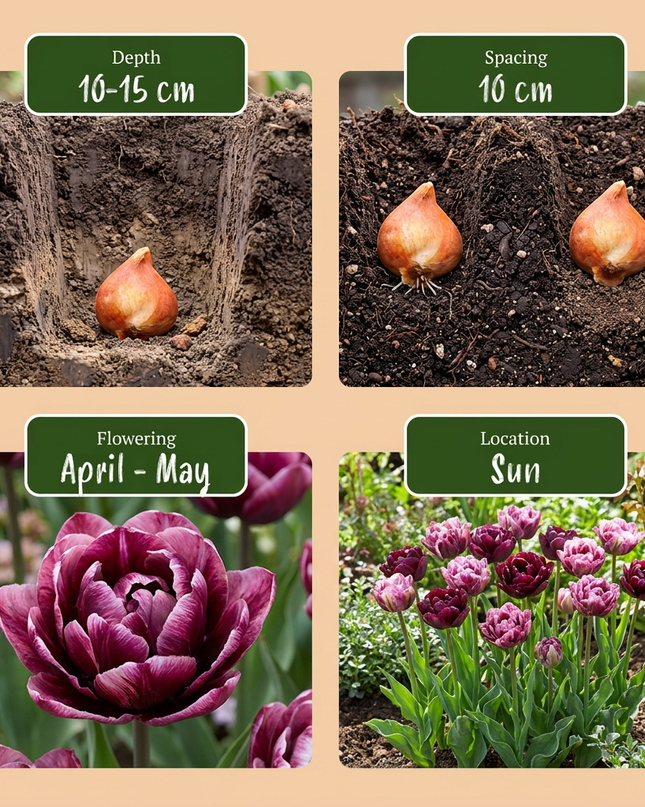 48x mezcla de Tulipa Sweet Desire - tulipán Sweet Desire mix - varios - floración primaveral - calibre del bulbo 11/12