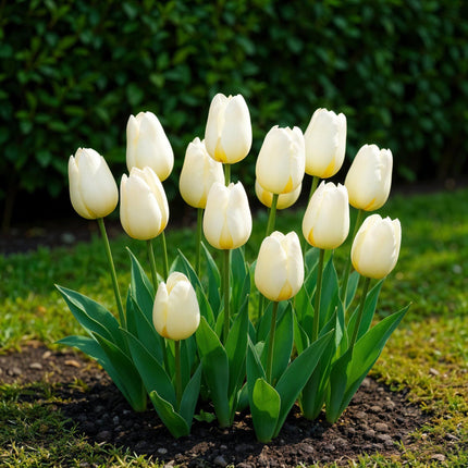 Bloembollen - Tulp Triumph White - Kleur Wit - 15 stuks - Bolmaat 11/12 - XXL Pack