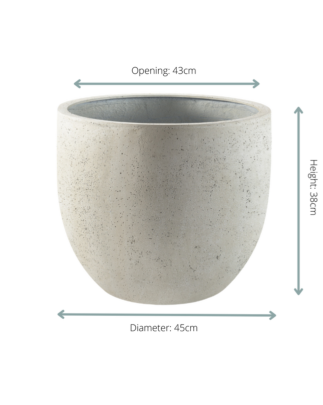 Pot Grigio New Egg Antique White - D45 x H38