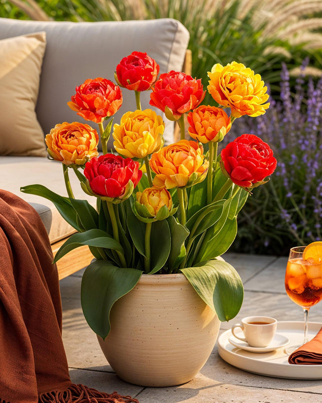 Bloembollen - Tulp Gudoshnik Double - Dubbel Bloemig - 12 stuks - Bolmaat 11/12 - XXL Pack