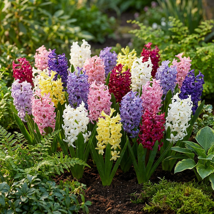 80x Hyacinthus mix - Mezcla de jacintos - Varios - Planta de floración primaveral - Tamaño del bulbo 14/15