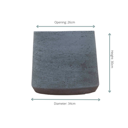 Pot Aniek antraciet - D34 x H30