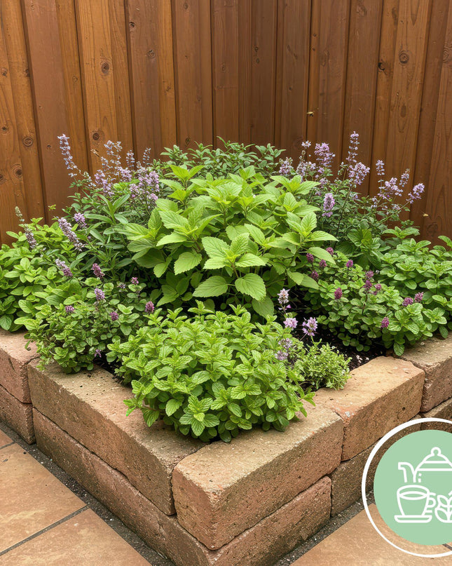 Borderpakket - Thee kruiden - 8 Vaste planten - 1 m2 - Diversen kleuren - Weinig Onderhoud - Pot 11cm
