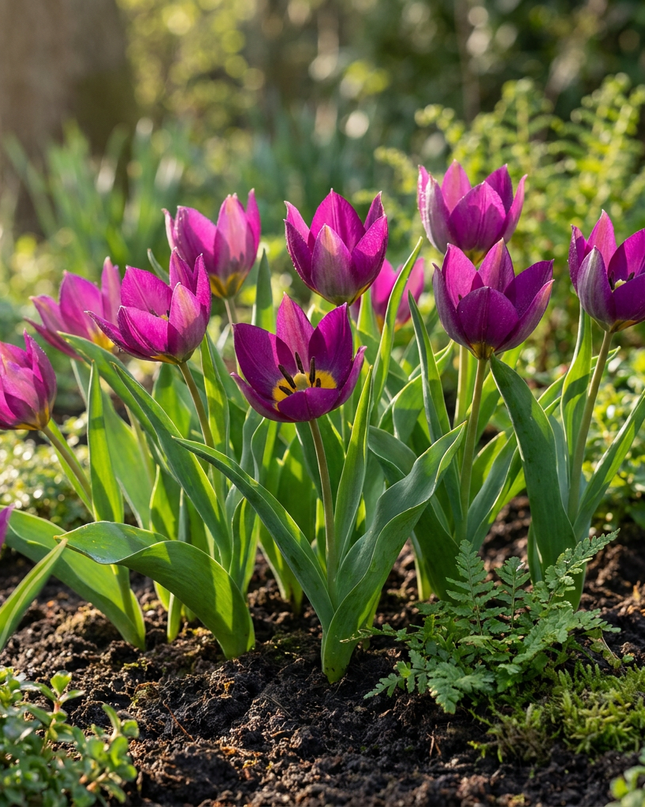 200x Tulipa Persian Pearl - Tulipán Persian Pearl - Morado - Planta de floración primaveral - Tamaño del bulbo 6/7