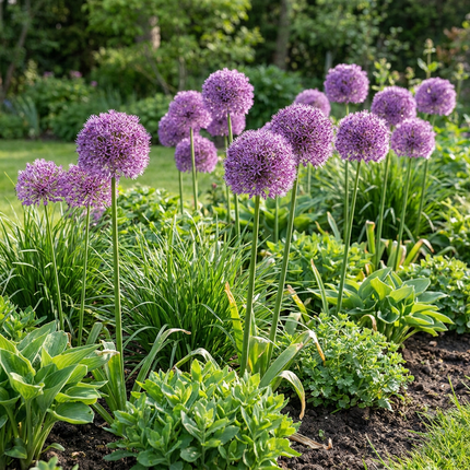 16x Allium Gladiator - Zierlauch - Violett - Sommerblüher - Zwiebelgröße 16/18