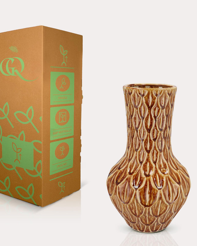 Vaas steen Boa Brown