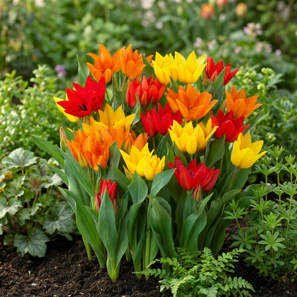 200x mélange Tulipa Praestans - Tulipa Praestans Mix - divers - floraison printanière - calibre 8/9