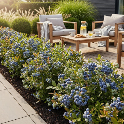 Piante di Mirtillo - 6 Piante - Vaccinium corymbossum Bluegold - Resistente all'Inverno - Vaso 9 cm - Mirtillo