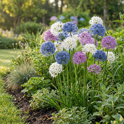 120x Allium Buzzing Beauties – Zierlauch Buzzing Beauties – Verschiedene – Sommerblüher – Zwiebelgröße 6/7