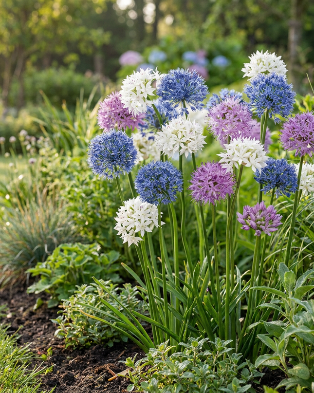 120x Allium Buzzing Beauties – Zierlauch Buzzing Beauties – Verschiedene – Sommerblüher – Zwiebelgröße 6/7
