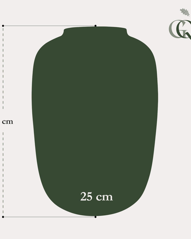 Vaas glas - H35 W25 -Artic Ivory