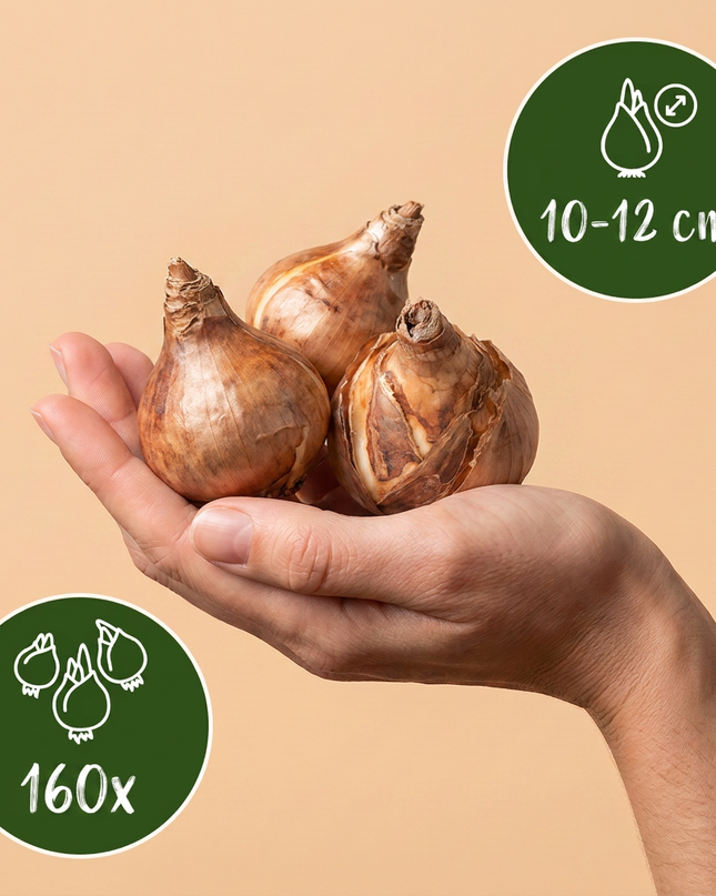 160x Narcissus Mix – Narzissen-Mix – Verschiedene – Frühjahrsblüher – Zwiebelgröße 10/12