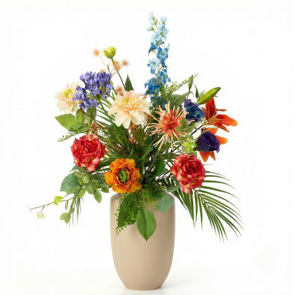 Artificial Flower Bouquet “Colorful Bloom Deluxe” – Real Touch – 70 cm – 18 Stems
