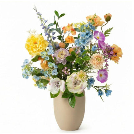 Flores artificiales - ramo Serenidad de Primavera Deluxe - 18 tallos - ↑ 85 cm