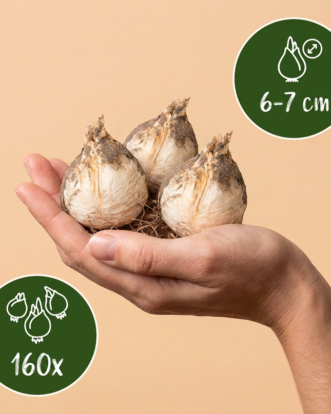 160x Allium Ping Pong - Ping-Pong-Zierlauch - Weiß - Sommerblüher - Zwiebelgröße 6/7