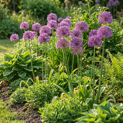 160x Allium Purple Rain - Zierlauch - Violett - Sommerblüher - Zwiebelgröße 10/12