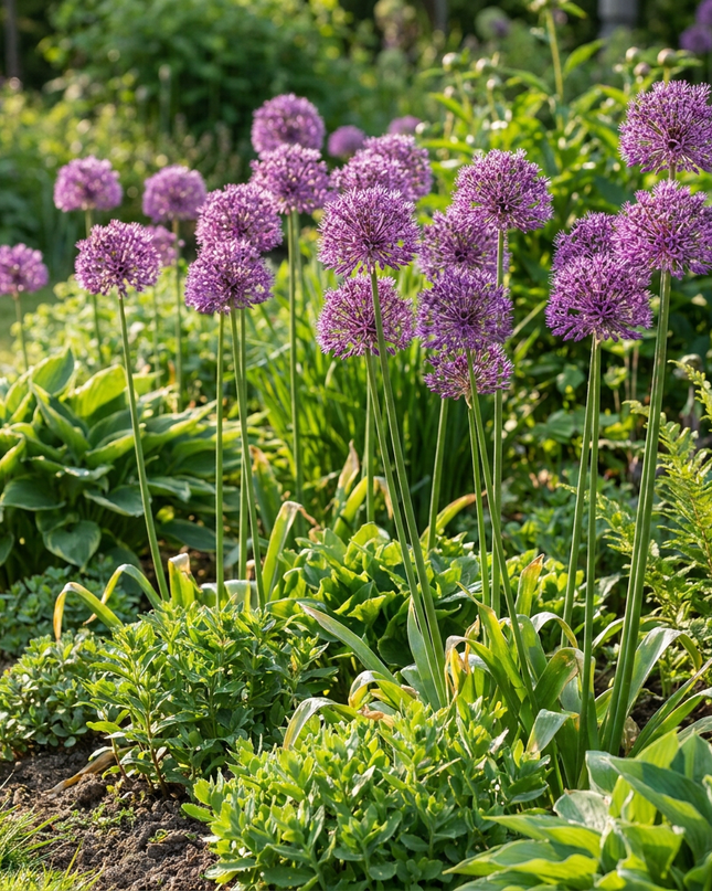 160x Allium Purple Rain - Zierlauch - Violett - Sommerblüher - Zwiebelgröße 10/12