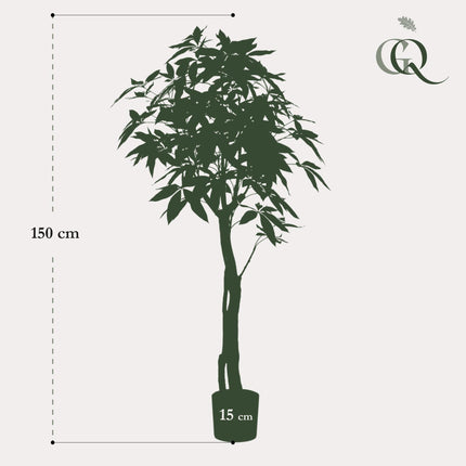 Kunstplant - Pachira Aquatica - Geldboom - ↕ 150 cm