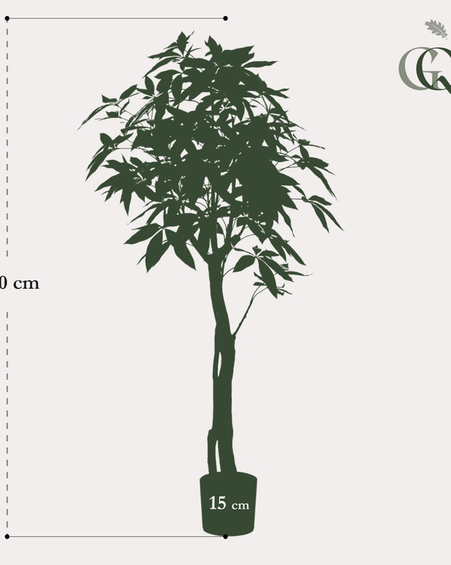 Kunstplant - Pachira Aquatica - Geldboom - ↕ 150 cm