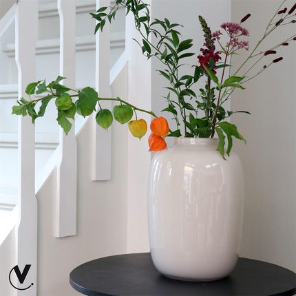 Vaas glas - H35 W25 -Artic Ivory