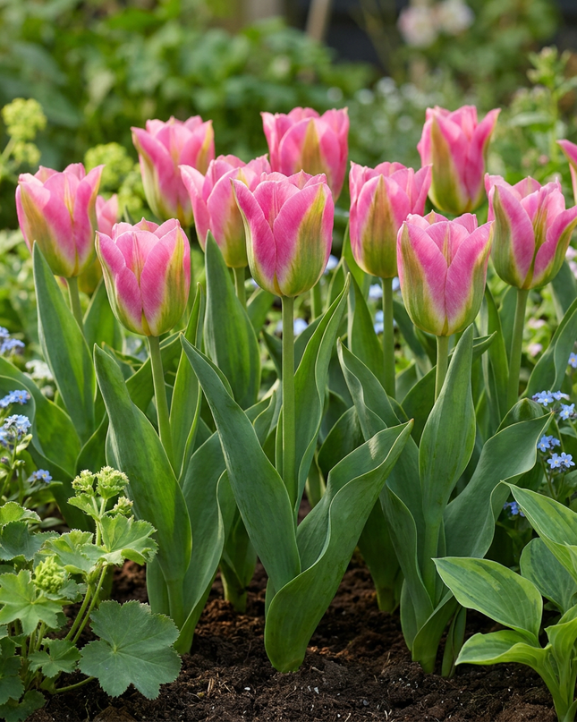 96x Tulipa Striped Crown - tulipán de corona rayada - varios - floración primaveral - calibre del bulbo 11/12