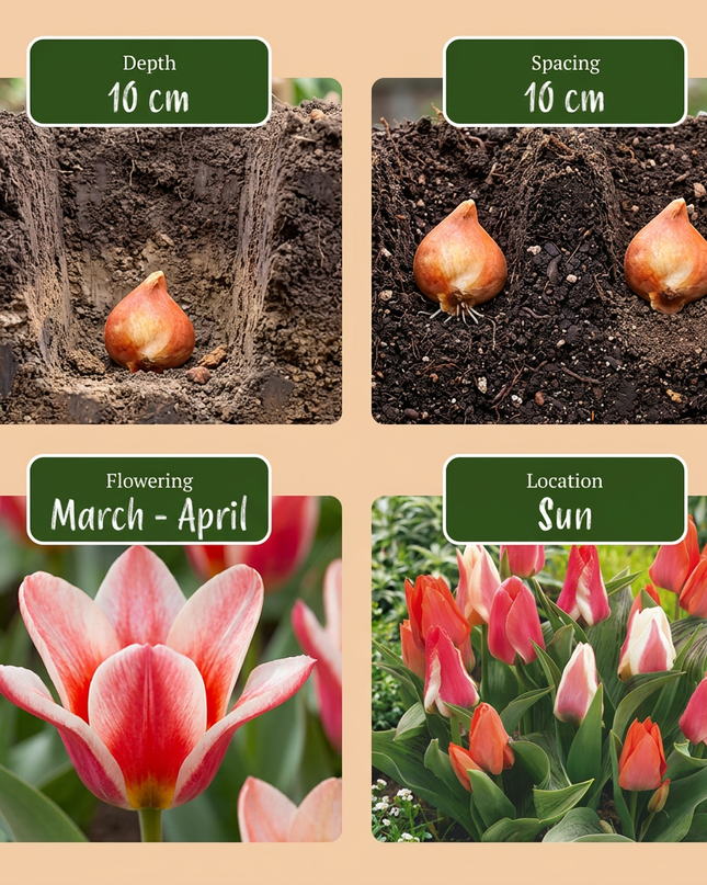 120x Tulipa Greigii mix – Greigii-Tulpenmischung – Verschiedene – Frühjahrsblüher – Zwiebelgröße 11/12