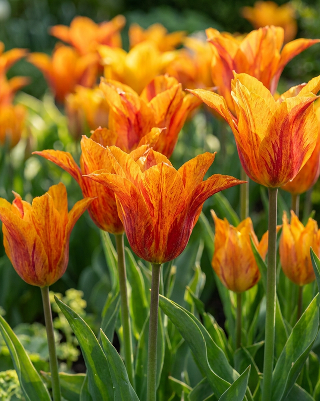 96x Tulipa Vendeeglobe - Tulipán Vendeeglobe - Amarillo - Floración primaveral - Calibre del bulbo 11/12