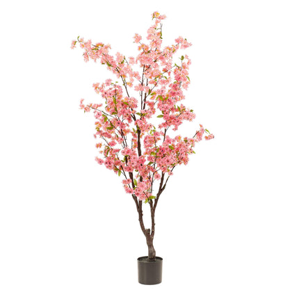 Kunstplant - Prunus - Kersenbloesem - Roze - ↕ 175cm