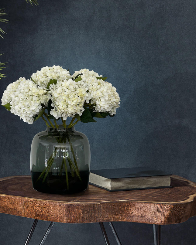 Kunstbloemen Solo - White - Hydrangea Flower - x 8 - 52 cm