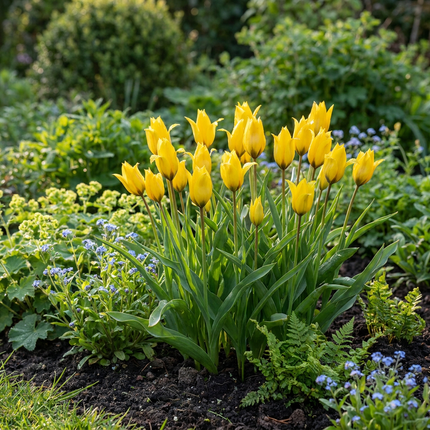 160x Tulipa Sylvestris – Waldtulpe – Gelb – Verwilderungszwiebel – Zwiebelgröße 5/6