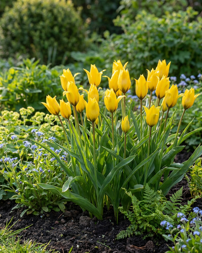 160x Tulipa Sylvestris – Waldtulpe – Gelb – Verwilderungszwiebel – Zwiebelgröße 5/6