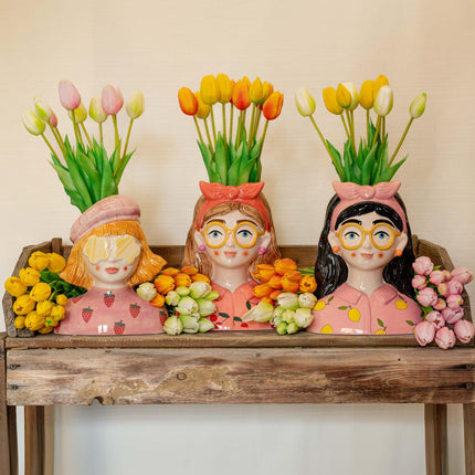 Kunst Tulpen Wit - 10 stuks - 'Real Touch' - 42 cm