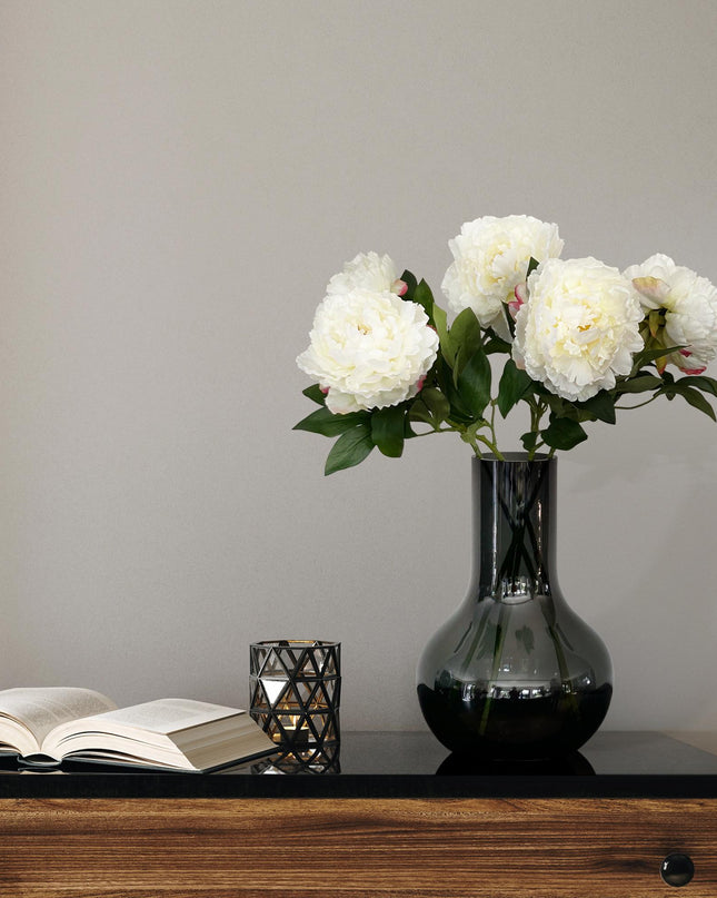 Kunstbloemen Peonies Crème - 5 stuks - 65cm