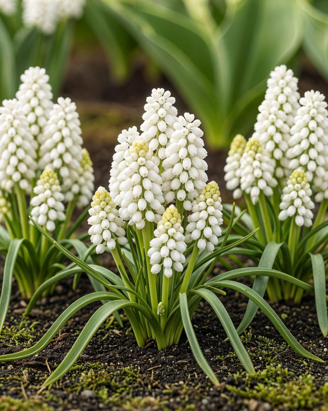 Bloembollen - Muscari White Magic - Kleur Wit - 50 stuks - Bolmaat 6/7 - XXL Pack