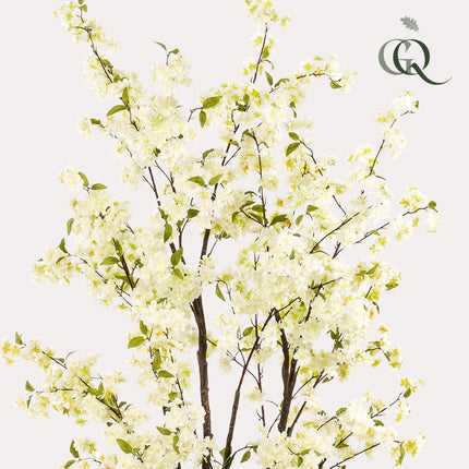 Kunstplant - Prunus - Kersenbloesem - Wit - ↕ 210cm