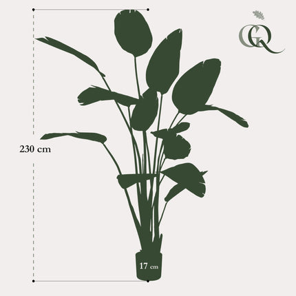 Kunstplant - Strelitzia Nicolai - Paradijsvogelbloem -  ↕ 230cm